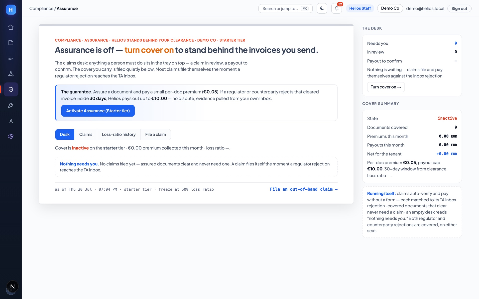 Helios Assurance — Helios financially stands behind the invoices you clear